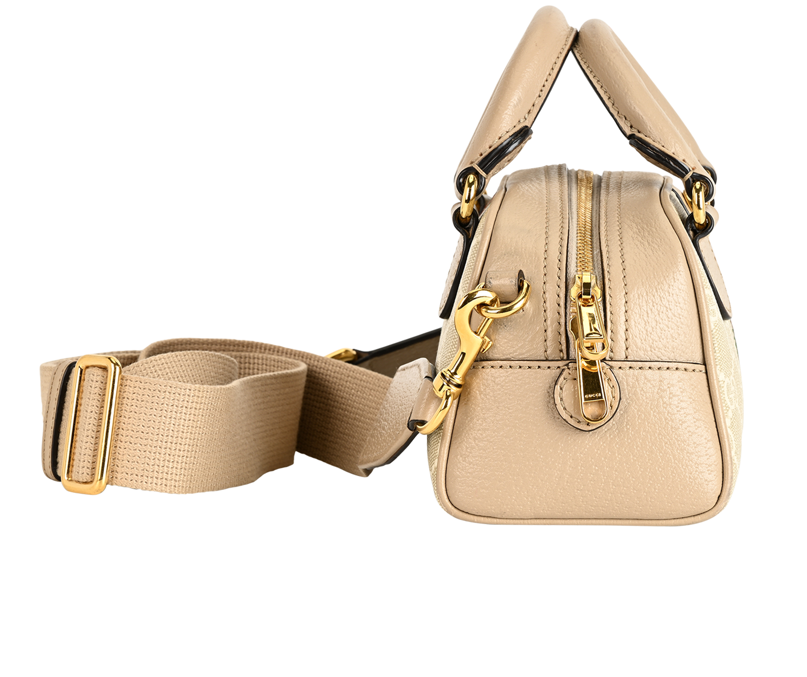 Mini Ophidia GG Handbag, &pound;750, Handbags, Beige, Canvas/Leather, Side view